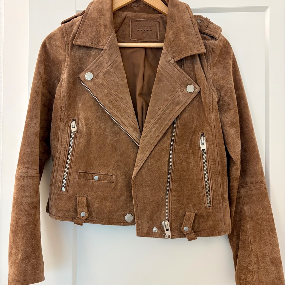 BLANK-NYC Tan Suede Leather Jacket